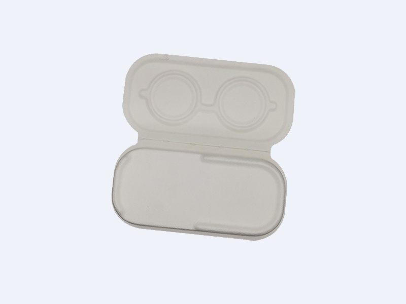 護目鏡白色甘蔗漿濕壓紙托定制