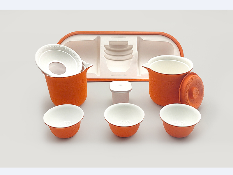 茶杯彩色濕壓紙托包裝盒